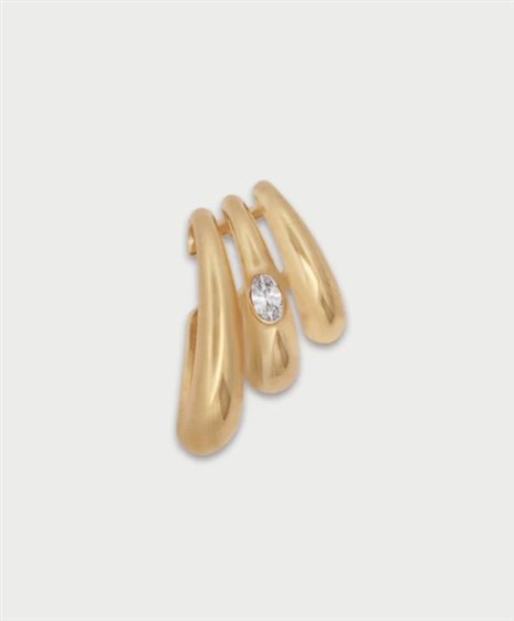 Earcuff Rue des Mille Woman in Metal Alloy Cubic Zirconia EAR-039 M1 AU - EAR-039 M1 AU